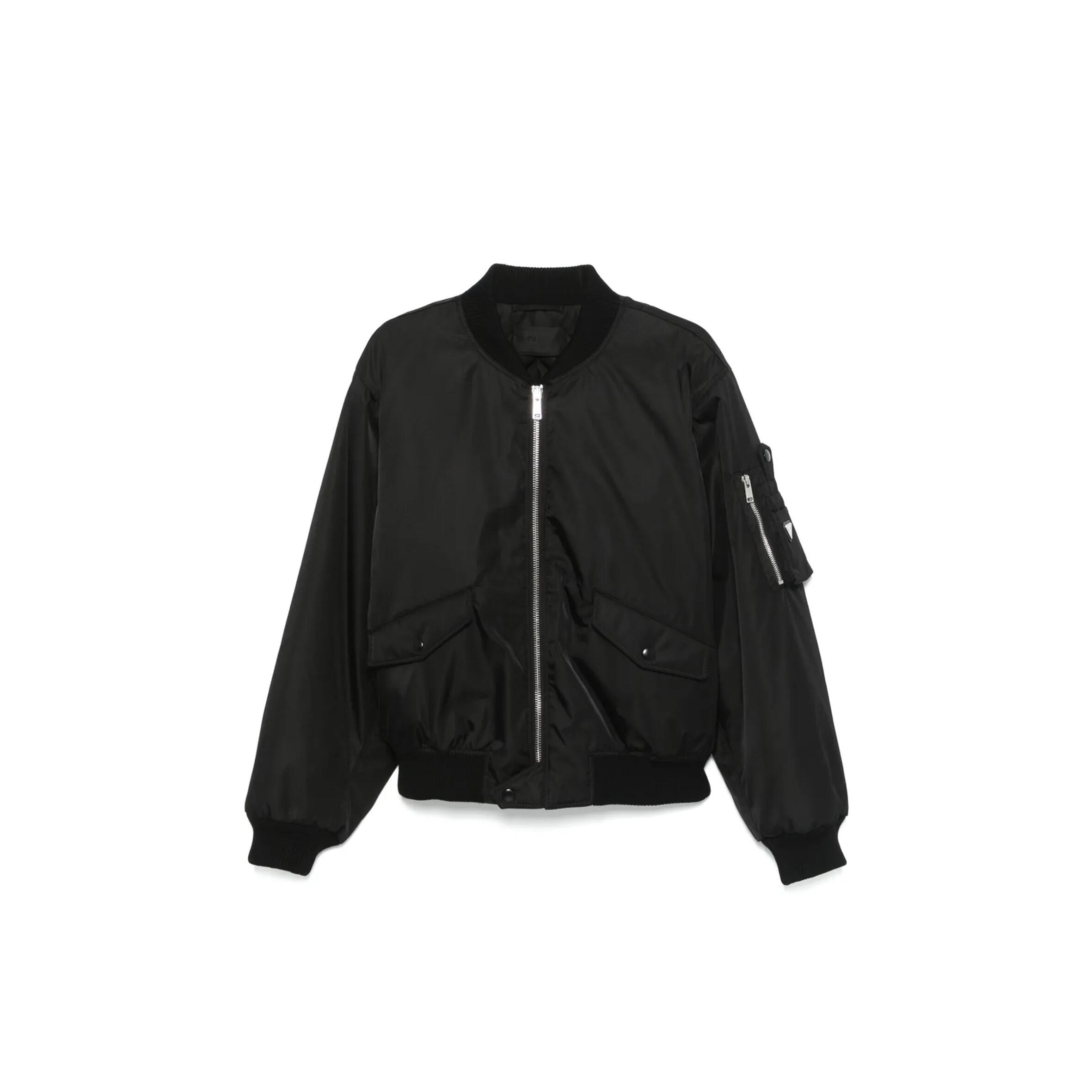 Pra*a triangle logo bomber jacket 277160